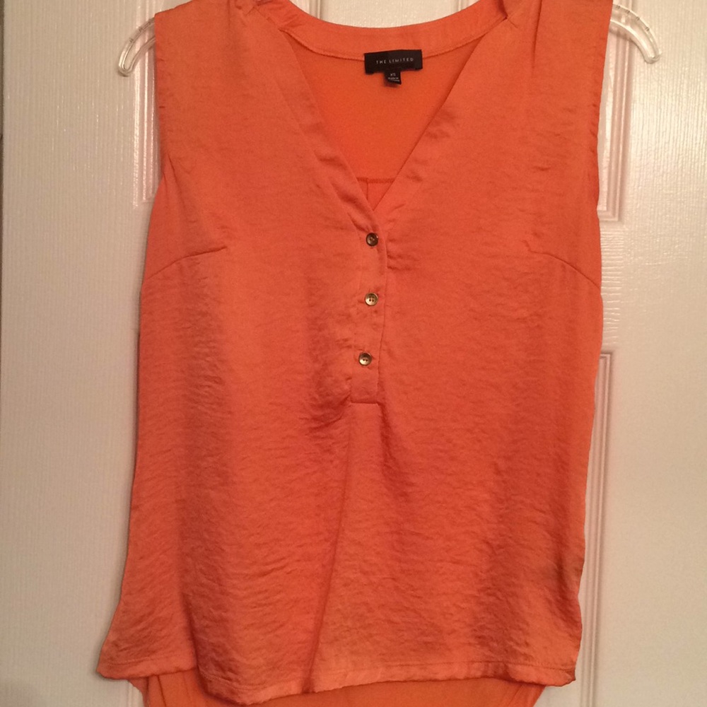 Light orange top polyester front, rayon back